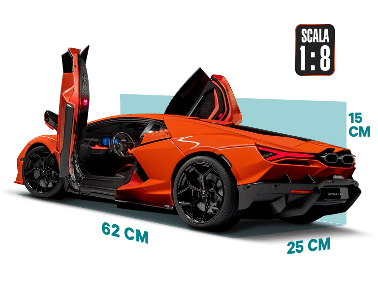 Modello DeAgostini Lamborghini Revuelto in scala 1:8 con portiere aperte